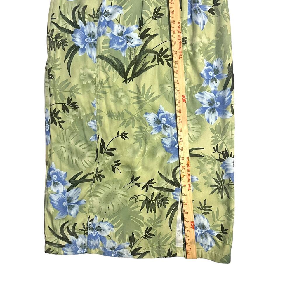 Caribbean Joe Green and Blue Floral Maxi Dress - Picture 12 of 13